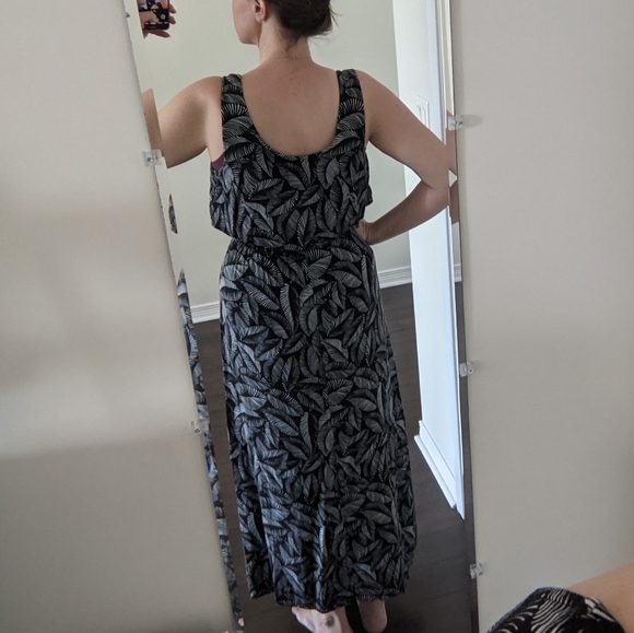 Merona Maxi Dress with Black and White Leaf - Picture 7 of 7